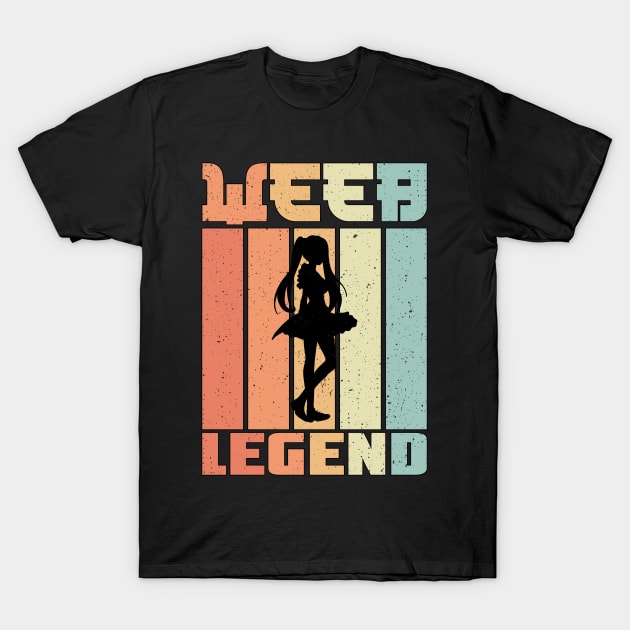 Weeb Legend Weeaboo Trash Vintage Anime Meme Gifts T-Shirt by Alex21